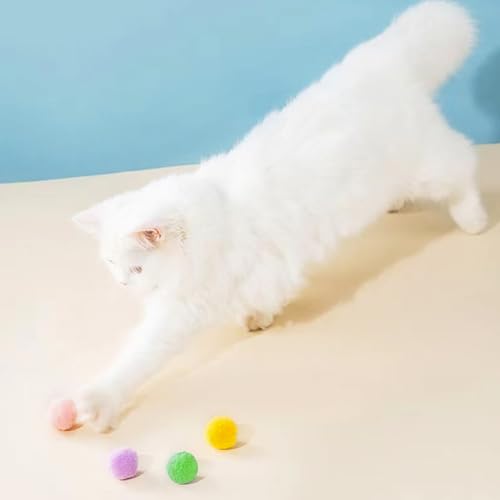 20 Plüsch-Katzenbälle 3 cm, bunt 5 20 Plüsch-Katzenbälle 3 cm, bunt - Image 5