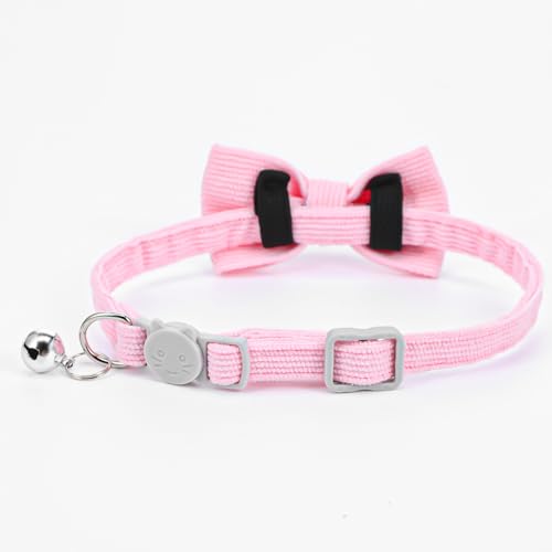 Katzenhalsband Cord mit Glöckchen und Fliege 4 Katzenhalsband Cord mit Glöckchen und Fliege - Image 4