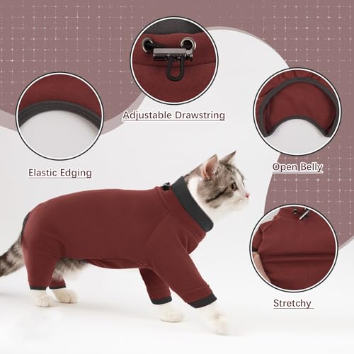 Katzen Rollkragenpullover Wintermantel M Rötlichbraun 4 Katzen Rollkragenpullover Wintermantel M Rötlichbraun - Image 4