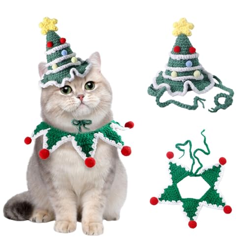 Weihnachtsmann Katzenschal, gestrickte Halskette, Lätzchen 2 Weihnachtsmann Katzenschal, gestrickte Halskette, Lätzchen - Image 2