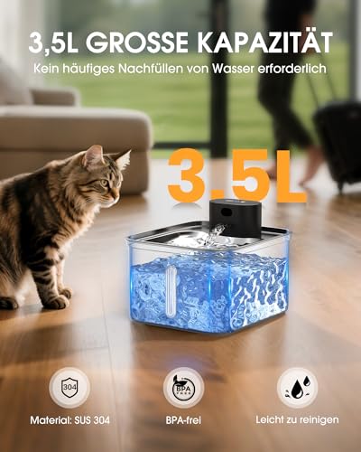 Katzenbrunnen mit 3.5L und Bewegungssensor 5 Katzenbrunnen mit 3.5L und Bewegungssensor - Image 5