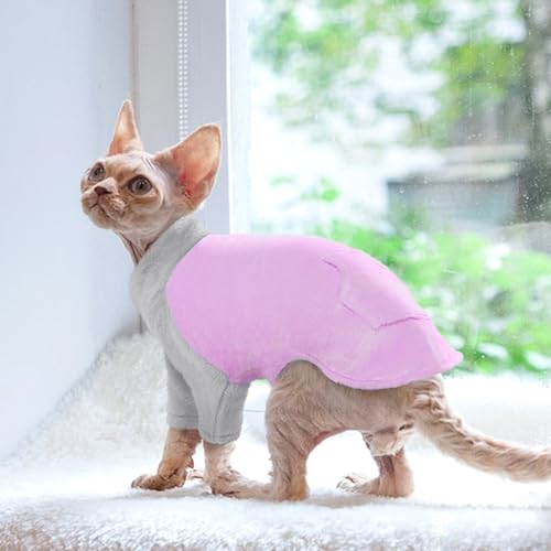 Katzen Rollkragenpullover Fleecejacke Lila L 6 Katzen Rollkragenpullover Fleecejacke Lila L - Image 6