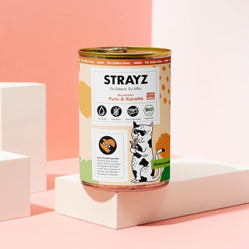 STRAYZ Katzenfutter Pute & Karotte 6x400g 2 STRAYZ Katzenfutter Pute & Karotte 6x400g - Image 2