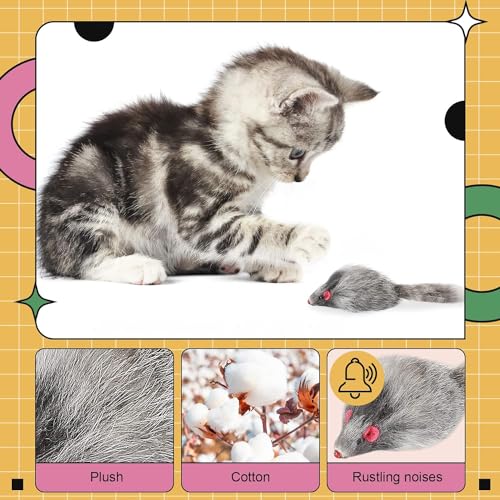 Spielzeugmaus mit Plüschschwanz für Katzen 3 Spielzeugmaus mit Plüschschwanz für Katzen - Image 3