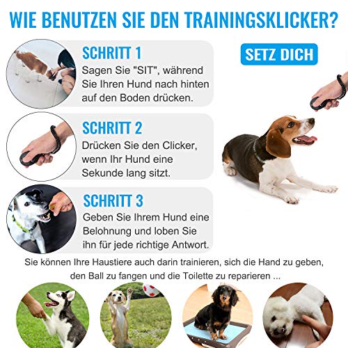 Diyife Hunde Clicker mit Handschlaufe (2 Stück) 2 Diyife Hunde Clicker mit Handschlaufe (2 Stück) - Image 2