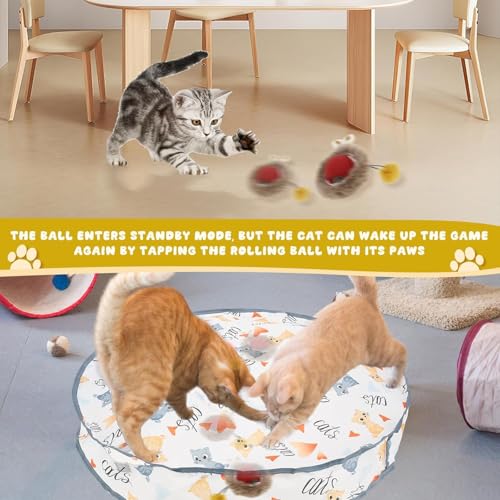Katzen Spielteppich 2 in 1 mit Ball 5 Katzen Spielteppich 2 in 1 mit Ball - Image 5