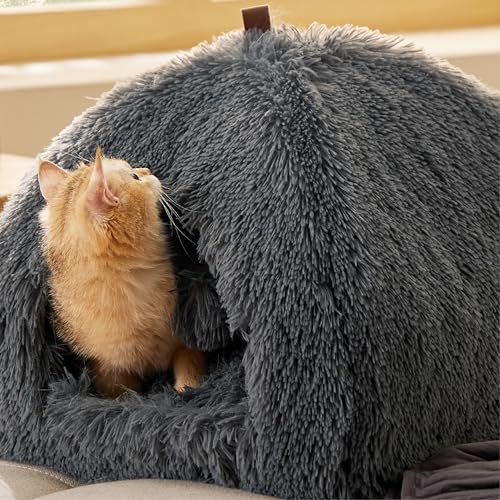 BEDSURE Katzenbett 40x40 cm plüsch waschbar 5 BEDSURE Katzenbett 40x40 cm plüsch waschbar - Image 5
