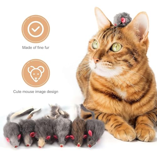 Spielzeugmaus mit Plüschschwanz für Katzen 4 Spielzeugmaus mit Plüschschwanz für Katzen - Image 4