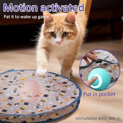 Katzen Spielteppich mit Ball, 2 in 1 2 Katzen Spielteppich mit Ball, 2 in 1 - Image 2