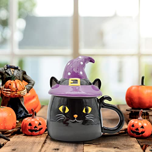 Halloween Katze Tasse mit Deckel 2 Halloween Katze Tasse mit Deckel - Image 2