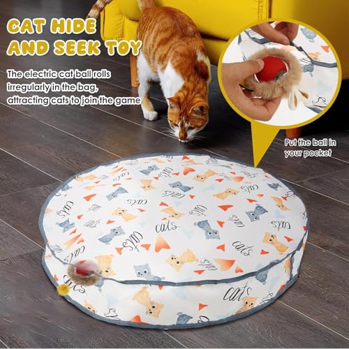 Katzen Spielteppich 2 in 1 mit Ball 2 Katzen Spielteppich 2 in 1 mit Ball - Image 2